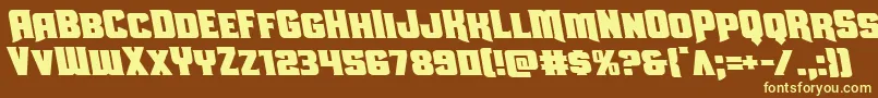 Uniongrayleft Font – Yellow Fonts on Brown Background