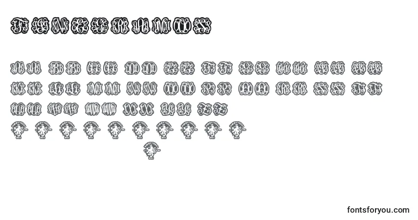 Шрифт Finegramos – алфавит, цифры, специальные символы