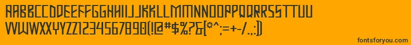 Mastod Font – Black Fonts on Orange Background