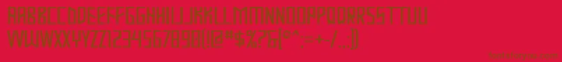 Mastod Font – Brown Fonts on Red Background