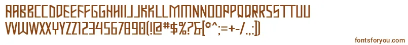 Mastod Font – Brown Fonts on White Background