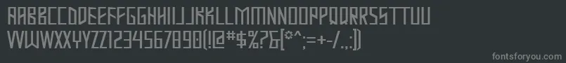 フォントMastod – 黒い背景に灰色の文字