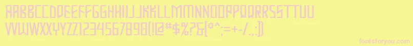 Шрифт Mastod – розовые шрифты на жёлтом фоне