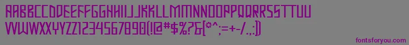 Mastod Font – Purple Fonts on Gray Background