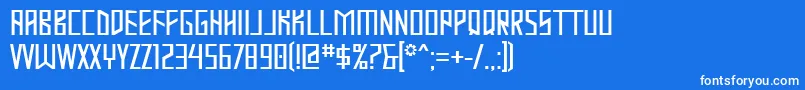 フォントMastod – 青い背景に白い文字