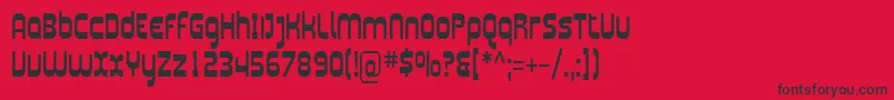 Sfplasmaticacond Font – Black Fonts on Red Background