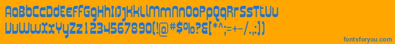 Sfplasmaticacond Font – Blue Fonts on Orange Background