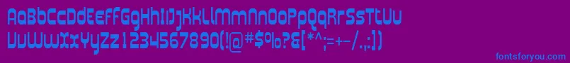 Sfplasmaticacond Font – Blue Fonts on Purple Background