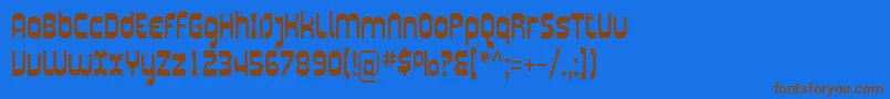 Sfplasmaticacond Font – Brown Fonts on Blue Background