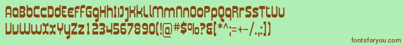 Sfplasmaticacond Font – Brown Fonts on Green Background