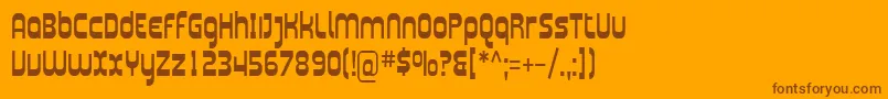 Sfplasmaticacond Font – Brown Fonts on Orange Background