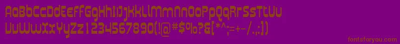 Sfplasmaticacond Font – Brown Fonts on Purple Background