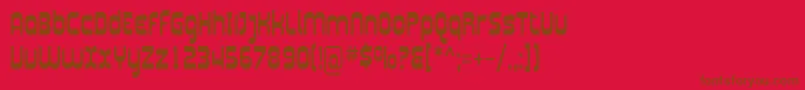 Sfplasmaticacond Font – Brown Fonts on Red Background