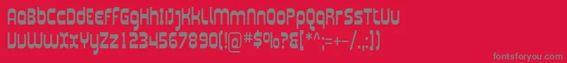 Sfplasmaticacond Font – Gray Fonts on Red Background