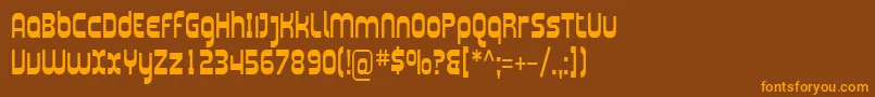 Sfplasmaticacond Font – Orange Fonts on Brown Background