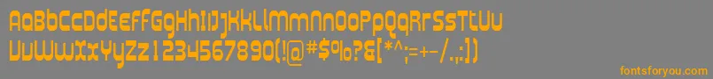 Sfplasmaticacond Font – Orange Fonts on Gray Background