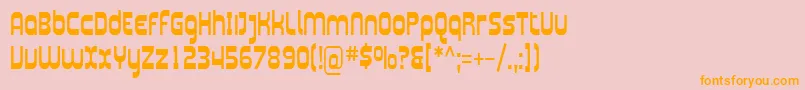 Sfplasmaticacond Font – Orange Fonts on Pink Background