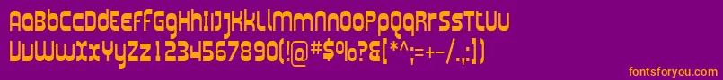 Sfplasmaticacond Font – Orange Fonts on Purple Background