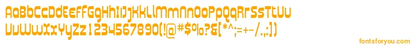 Sfplasmaticacond Font – Orange Fonts on White Background