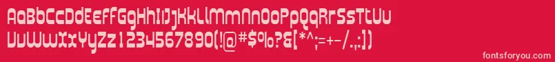 Sfplasmaticacond Font – Pink Fonts on Red Background