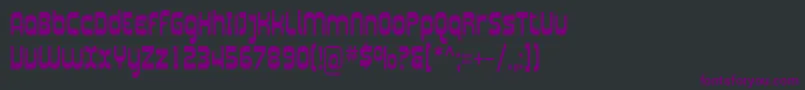 Шрифт Sfplasmaticacond – фиолетовые шрифты на чёрном фоне