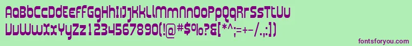 Sfplasmaticacond Font – Purple Fonts on Green Background