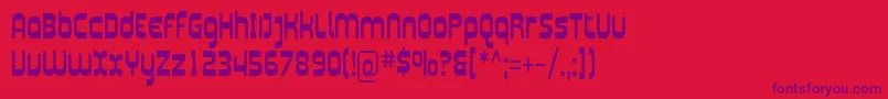 Sfplasmaticacond Font – Purple Fonts on Red Background