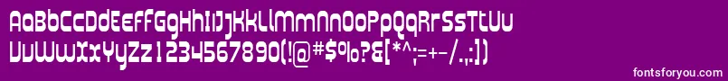 Sfplasmaticacond Font – White Fonts on Purple Background