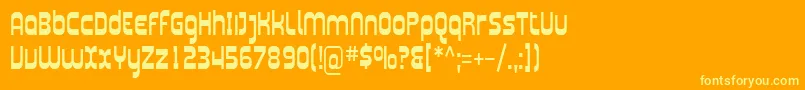 Sfplasmaticacond Font – Yellow Fonts on Orange Background