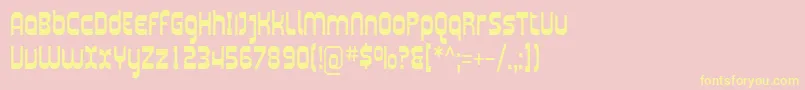 Sfplasmaticacond Font – Yellow Fonts on Pink Background