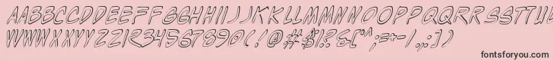 WyldStallynsShadow Font – Black Fonts on Pink Background
