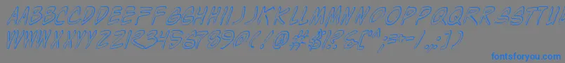 WyldStallynsShadow Font – Blue Fonts on Gray Background