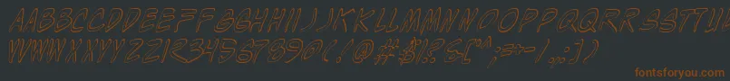 WyldStallynsShadow Font – Brown Fonts on Black Background