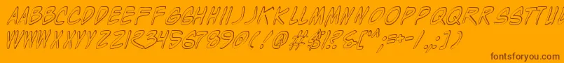 Шрифт WyldStallynsShadow – коричневые шрифты на оранжевом фоне
