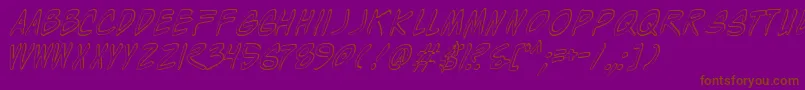 WyldStallynsShadow Font – Brown Fonts on Purple Background