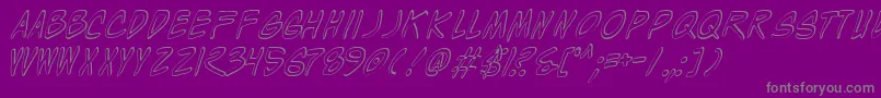 WyldStallynsShadow Font – Gray Fonts on Purple Background