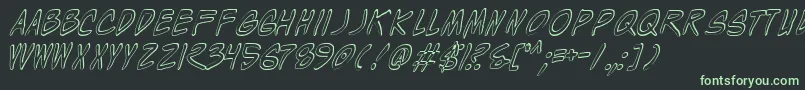 WyldStallynsShadow Font – Green Fonts on Black Background