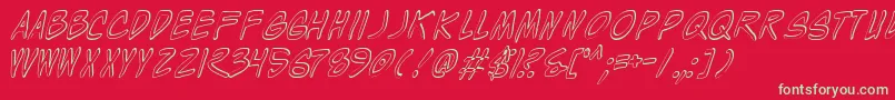 WyldStallynsShadow Font – Green Fonts on Red Background