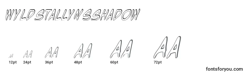 Größen der Schriftart WyldStallynsShadow