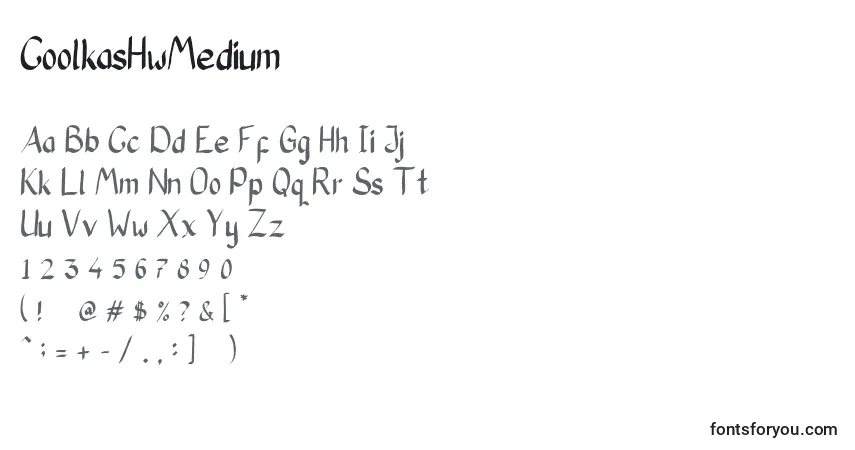 Schriftart CoolkasHwMedium (50516) – Alphabet, Zahlen, spezielle Symbole