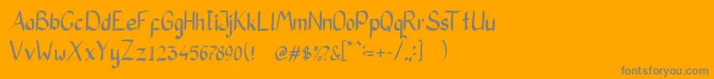 フォントCoolkasHwMedium – オレンジの背景に灰色の文字