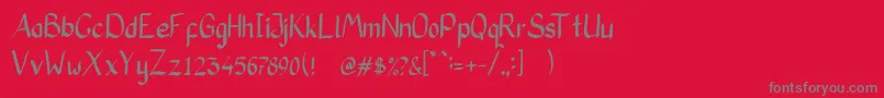 フォントCoolkasHwMedium – 赤い背景に灰色の文字