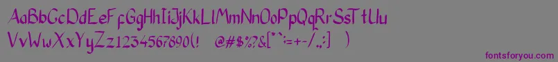 CoolkasHwMedium Font – Purple Fonts on Gray Background