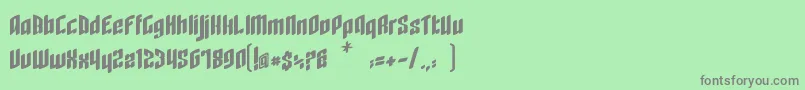 フォントRagequitBoldEasternblockV1.2 – 緑の背景に灰色の文字