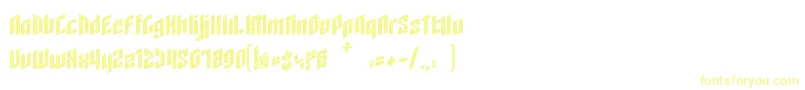 RagequitBoldEasternblockV1.2 Font – Yellow Fonts on White Background