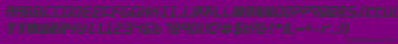 Fonte Droidloverpi – fontes pretas em um fundo violeta