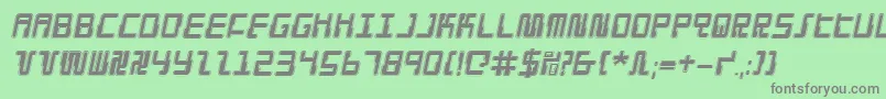 Droidloverpi-fontti – harmaat kirjasimet vihreällä taustalla