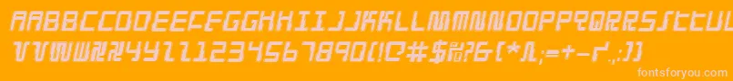 Droidloverpi Font – Pink Fonts on Orange Background