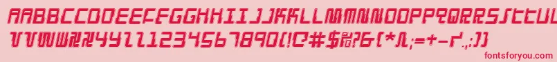 Weitere Informationen zur Droidloverpi-Schriftart Droidloverpi-Schriftart – Rote Schriften auf rosa Hintergrund
