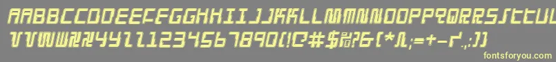 Droidloverpi Font – Yellow Fonts on Gray Background